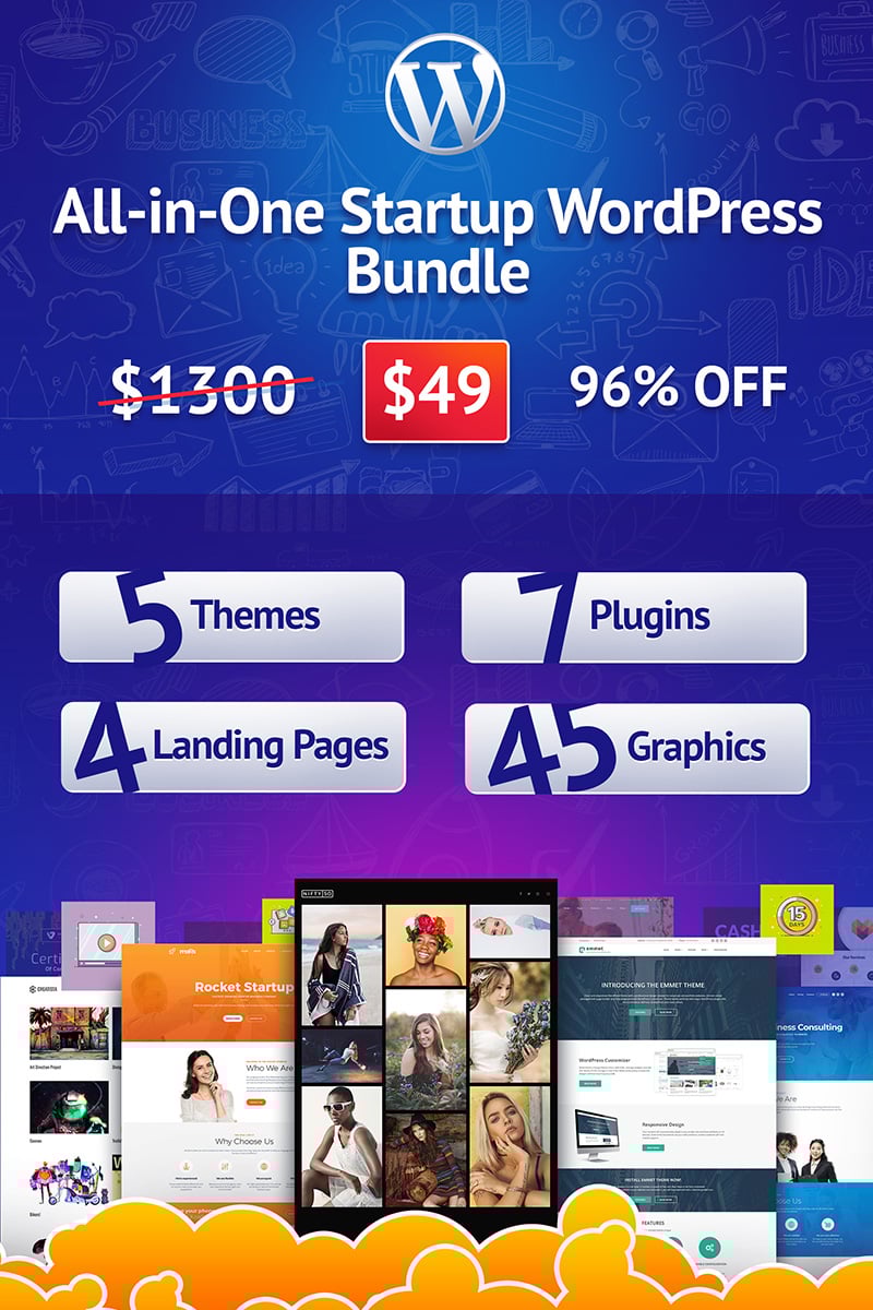 "All-in-One Startup WordPress" Bundle №71814