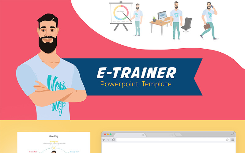 E-Trainer PowerPoint template PowerPoint Template