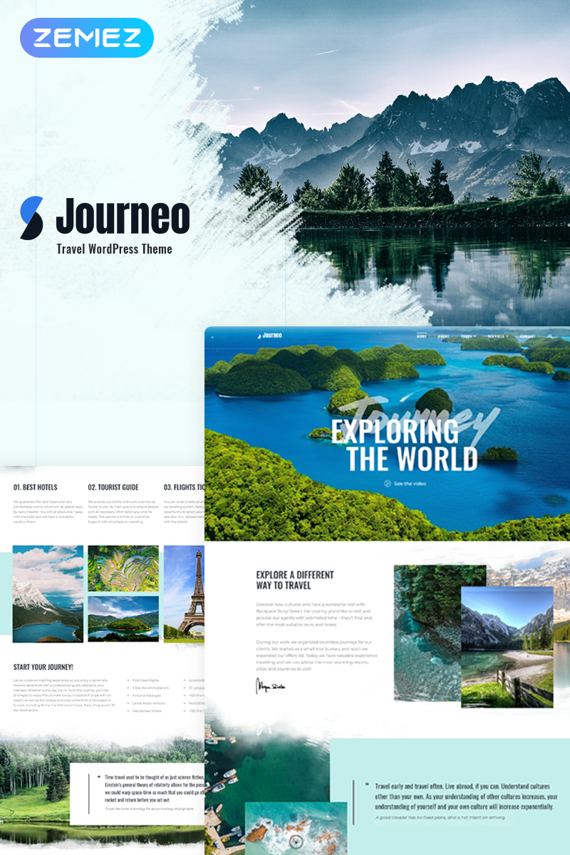 "Journeo - Travel Agency Elementor" 响应式WordPress模板 #71866