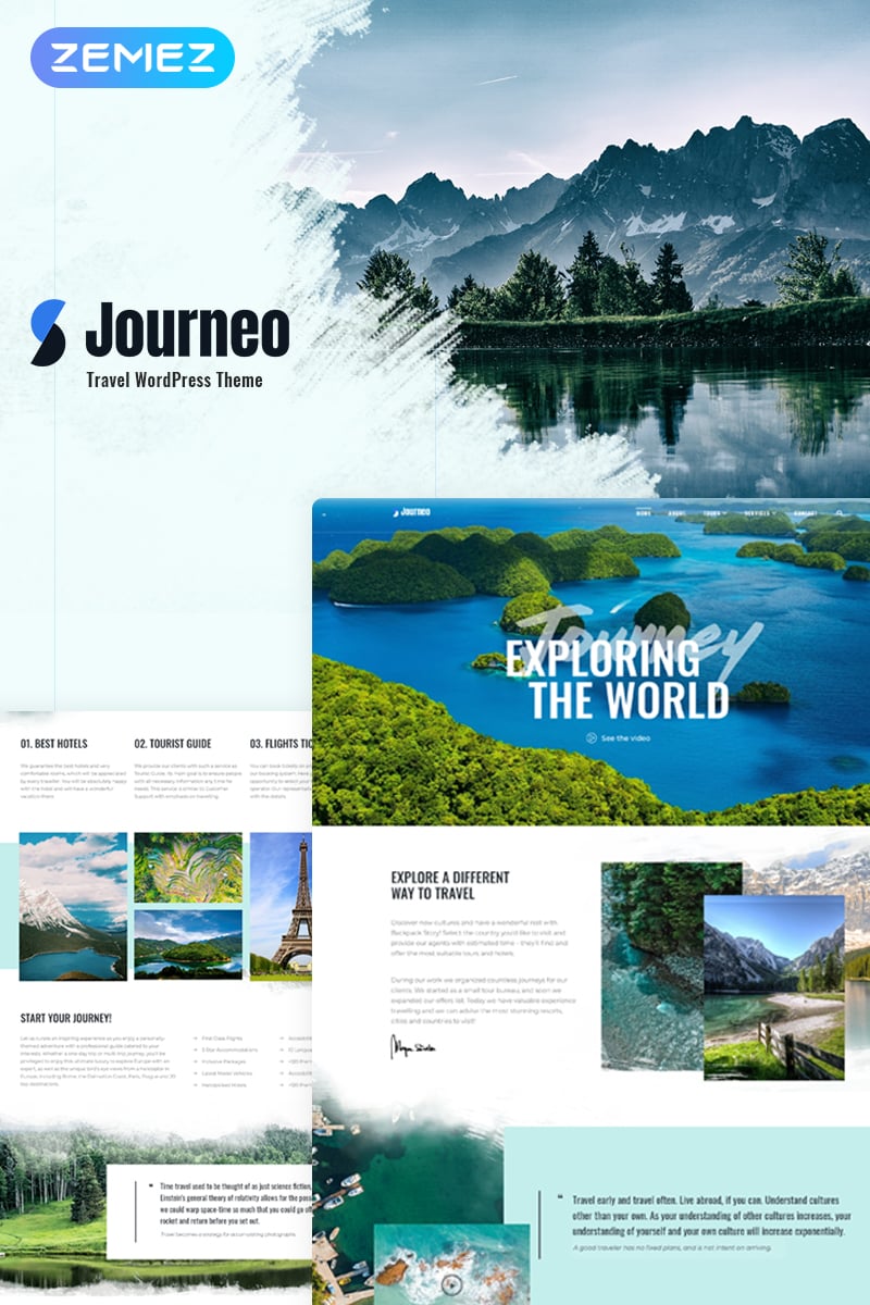 Responzivní WordPress motiv "Journeo - Travel Agency Elementor" #71866