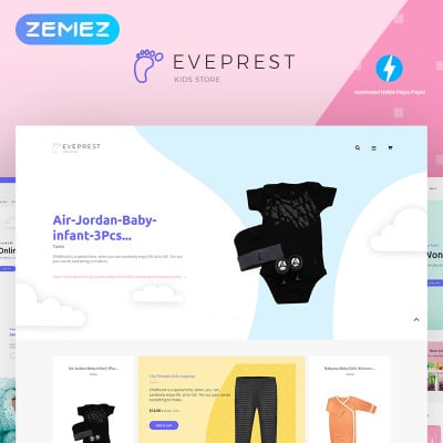 Tema de PrestaShop para Sitio de Tienda de Productos para Bebés #71803