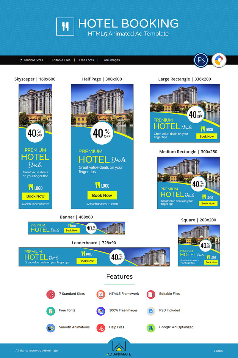 Tour & Travel | Hotel Booking Animated Banner #71885