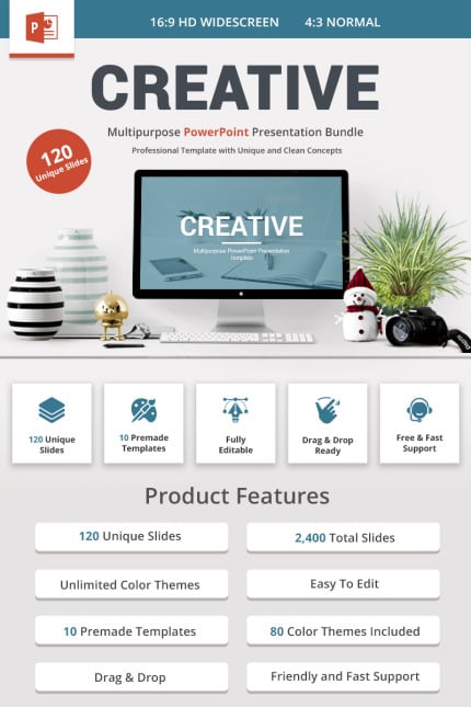 Template #71906 Powerpoint Template Webdesign Template - Logo template Preview