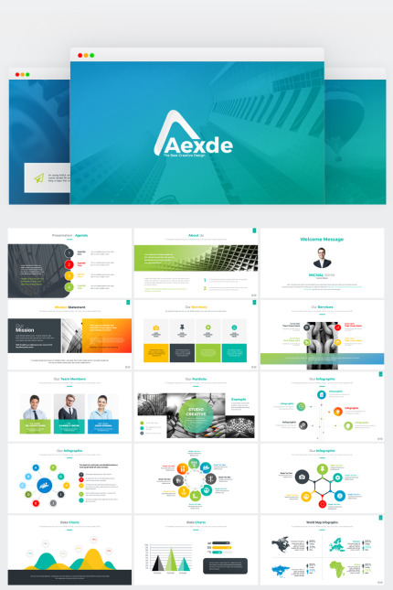 Template #71930 Powerpoint Business Webdesign Template - Logo template Preview