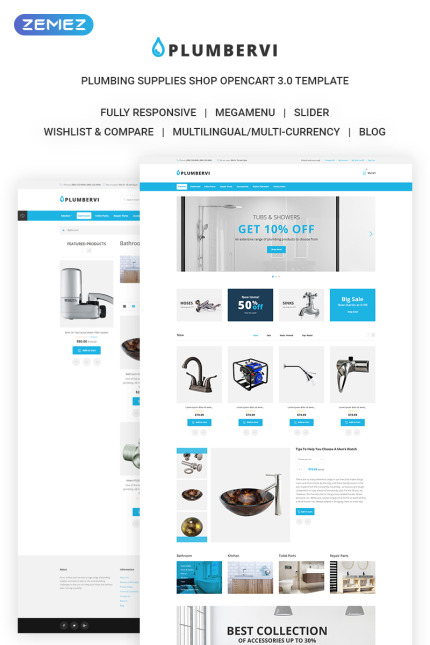 Kit Graphique #71986 Opencart Plomberie Web Design - Logo template Preview
