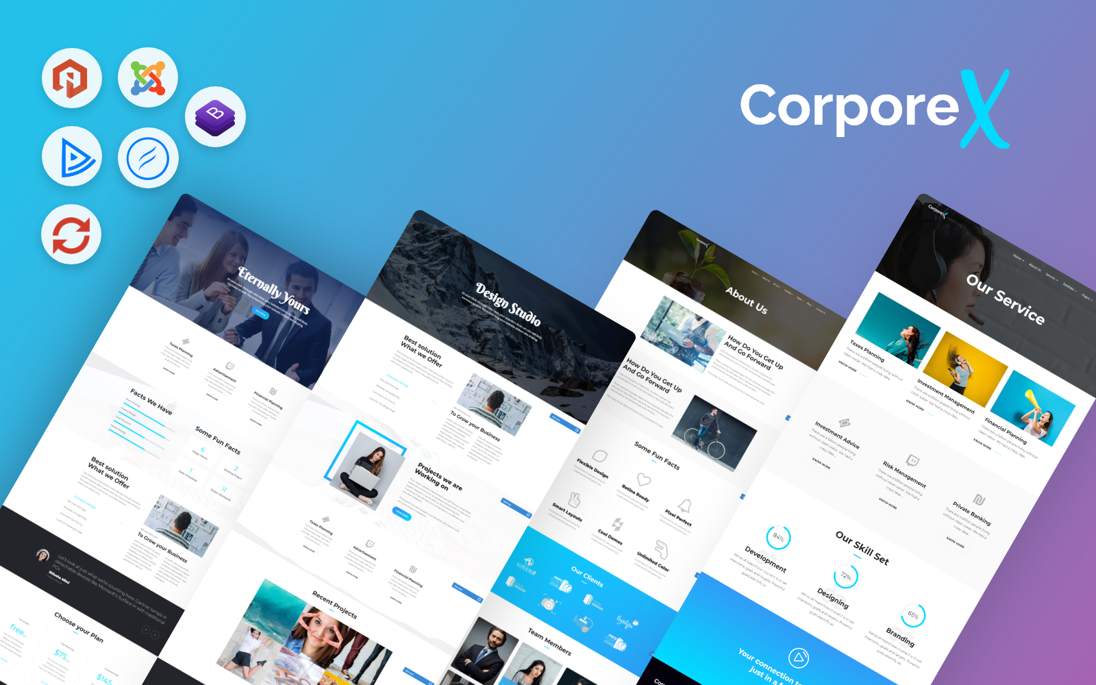 Bootstrap Corporex - Multipurpose Business Joomla sablon 71985