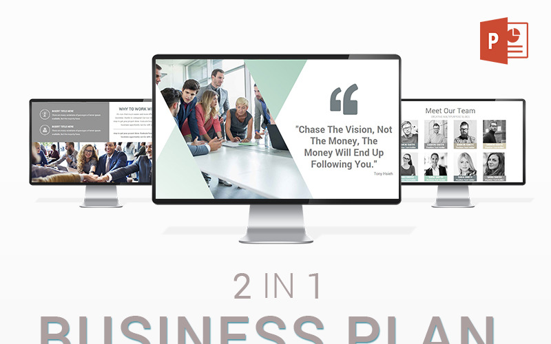 Business Plan 2 in 1 PowerPoint template PowerPoint Template
