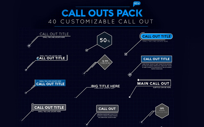 Call Out Pack After Effects Intro After Effects Template