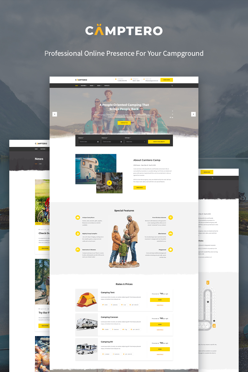 Camptero - Camping WordPress Theme