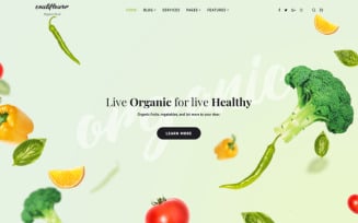 Cauliflower - Organic Food Blog WordPress Elementor Theme