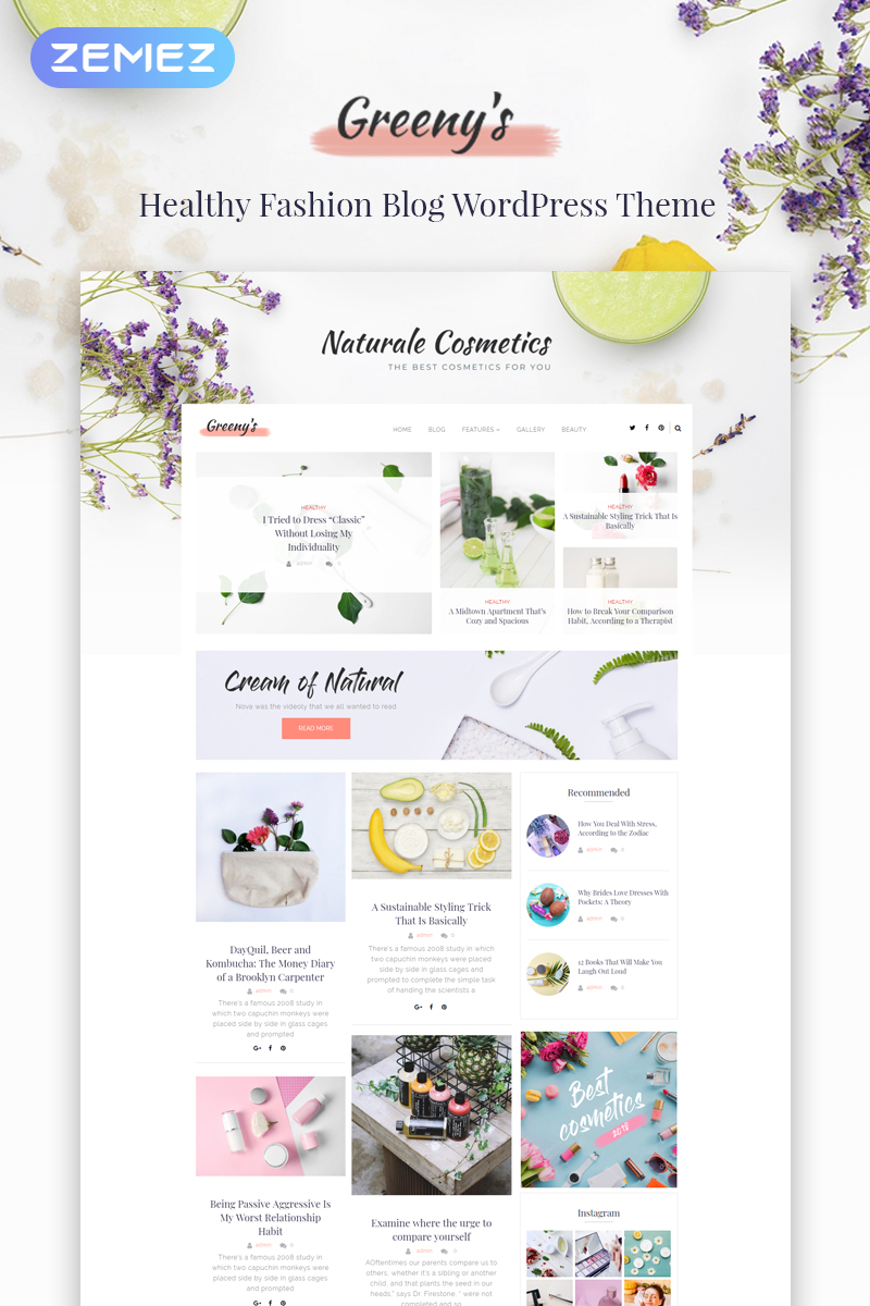 Greeny’s - Healthy Fashion Elementor WordPress Theme