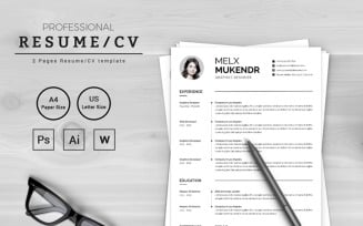 Melx Mukendr Graphice Designer Resume Template