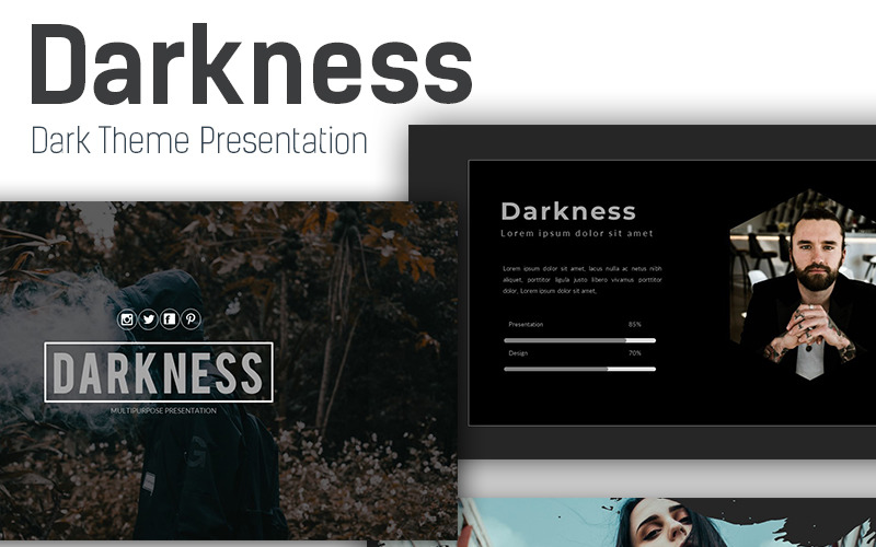 Darkness Presentation PowerPoint template PowerPoint Template