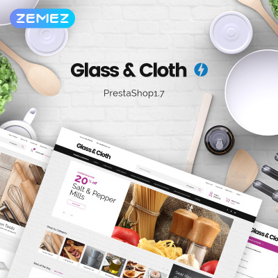 Glass and Cloth - Dishes Store PrestaShop Theme #72024