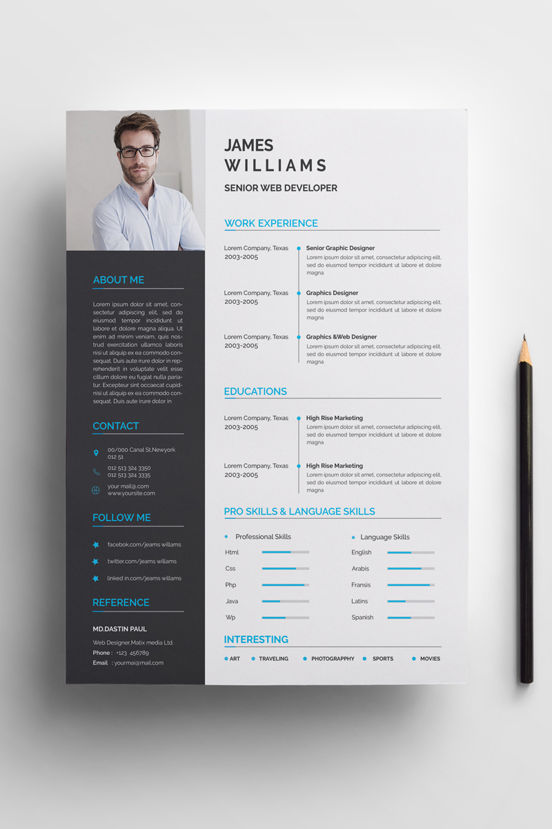 "James Williams -" modèle de CV #72045 - screenshot