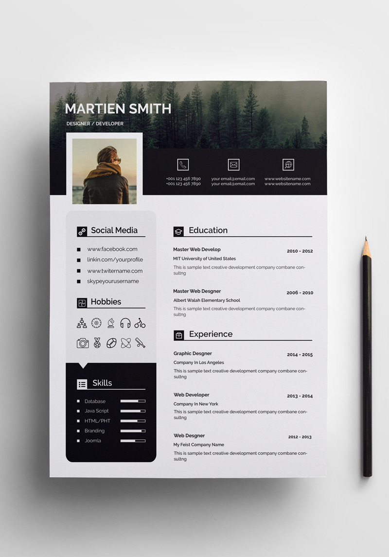 Martien Smith CV Resume Template #72015