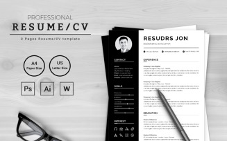 Resudrs Jon Designer & Developer Resume Template