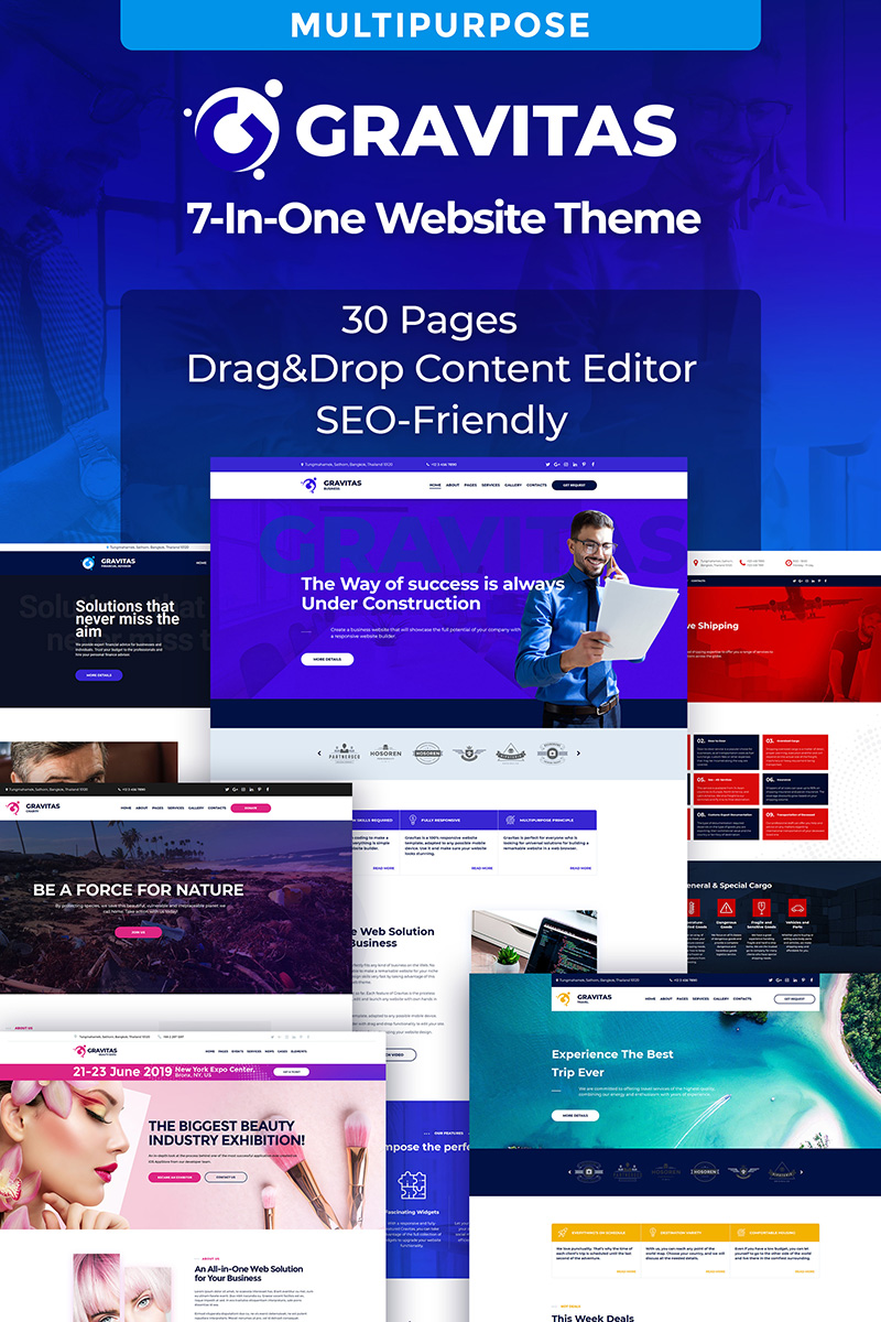 Responsive Gravitas Multipurpose Business Moto Cms 3 #72222