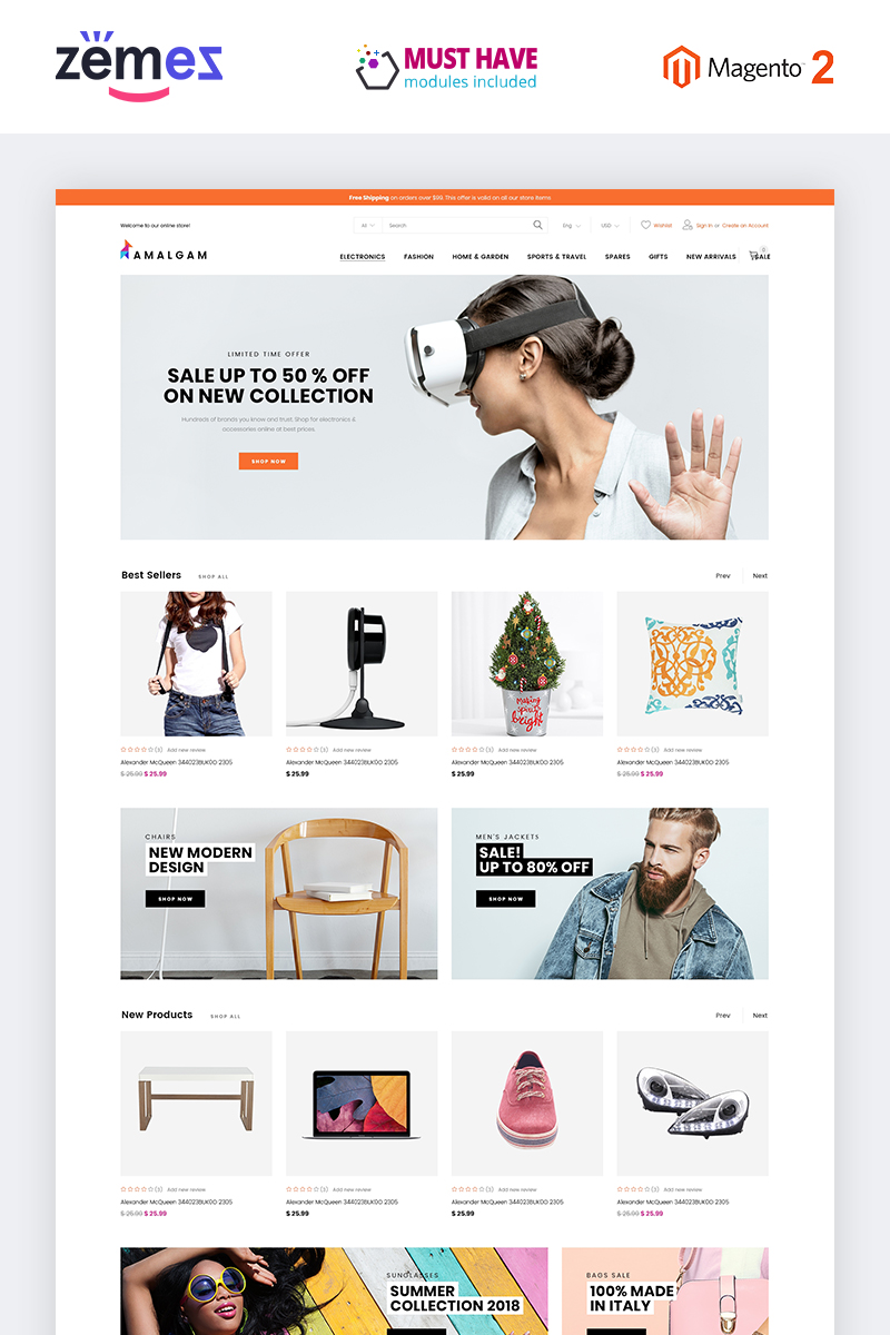 Amalgam - Wholesale Magento-tema #73230 - skärmbild