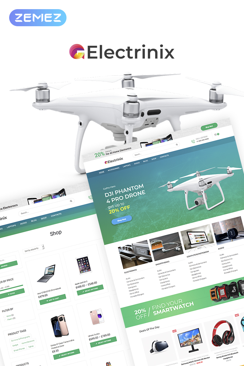 Electrinix - Electronics Shop Elementor №73214 - скриншот