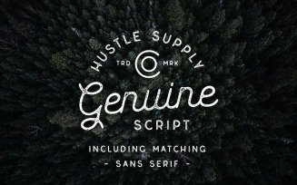 Genuine Script - Textured Type Duo Font