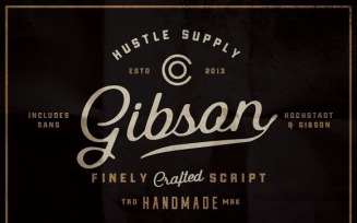 Gibson Script + Extras Font