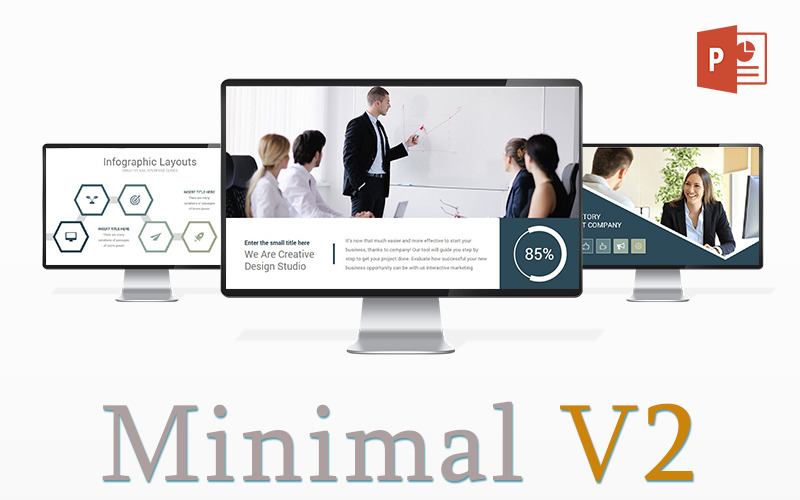 Minimal V2 Business PowerPoint template PowerPoint Template