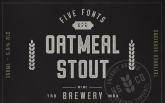 Oatmeal Stout - 5 Styles Font