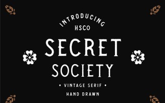 SECRET SOCIETY - A Vintage Serif Font