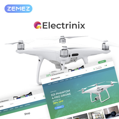WooCommerce шаблон "Electrinix - Electronics Shop Elementor" #73214