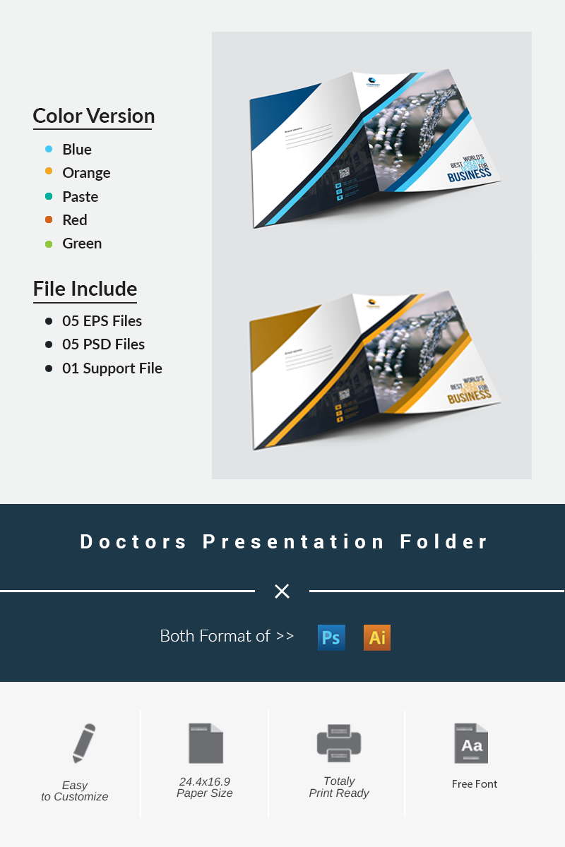 Doctors Presentation Folder - Corporate Identity Template