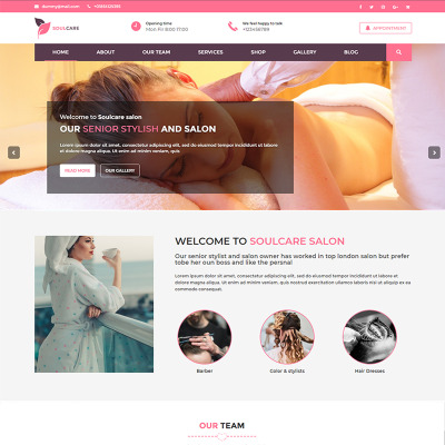 Soulcare Spa Landing Page Template