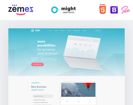 Might - Delicate Web Application HTML Landing Page Template
