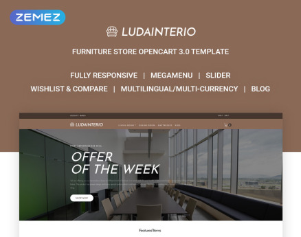 Ludainterio OpenCart Template