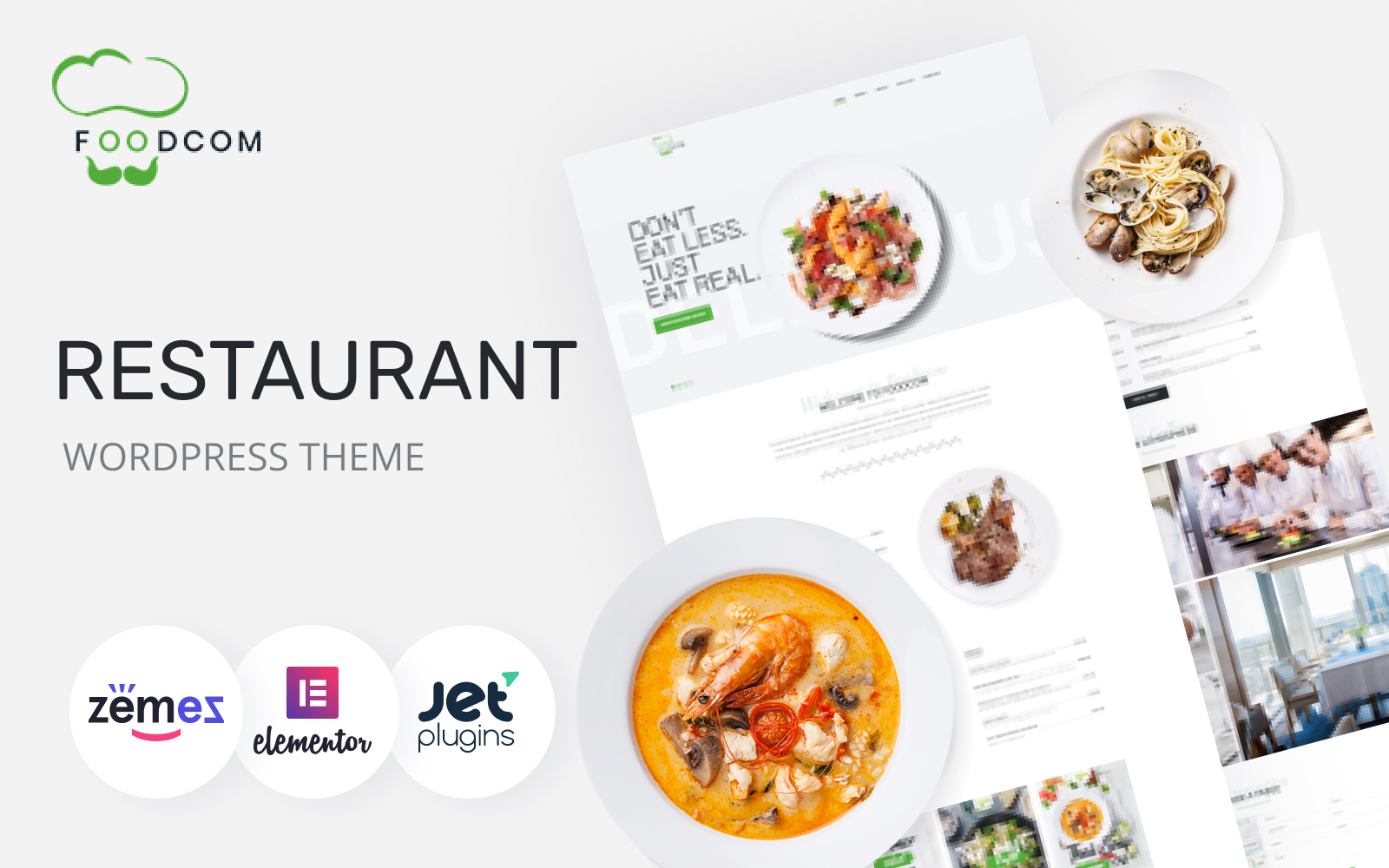 "Foodcom - Restaurant Elementor" - адаптивний WordPress шаблон №73453