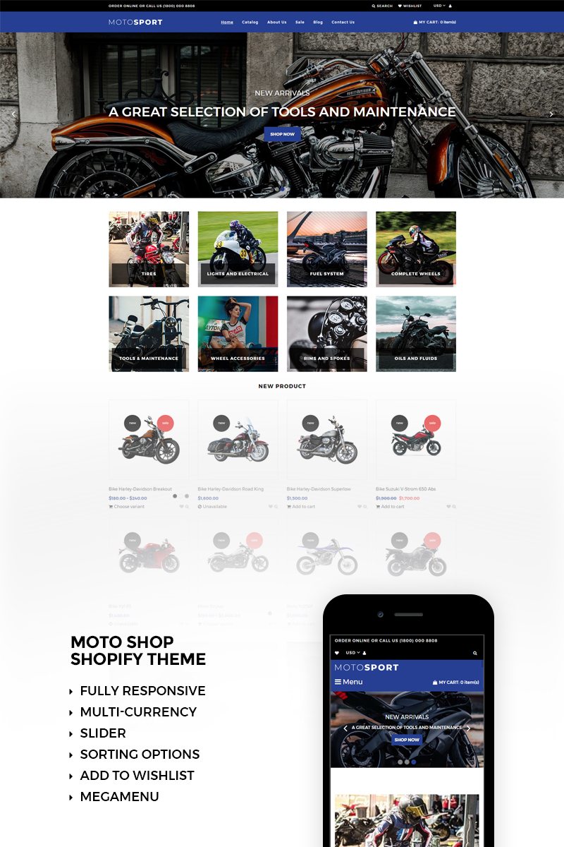 Responsive Motosport Responsive Shopify #73470 - Ekran resmi