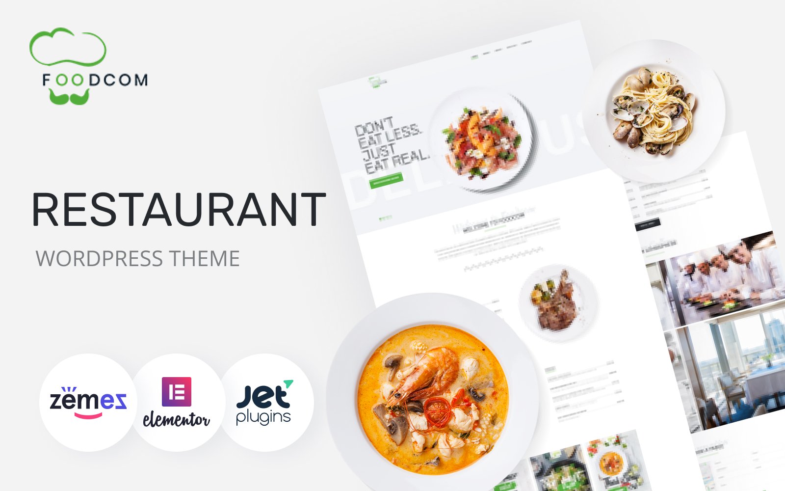 Responzivní WordPress motiv "Foodcom - Restaurant Elementor" #73453