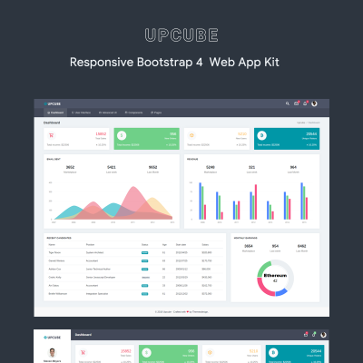 Upcube - Responsive Web App Kit Admin Template #73443