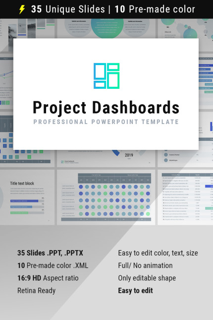 Template #73530 Dashboard Project Webdesign Template - Logo template Preview