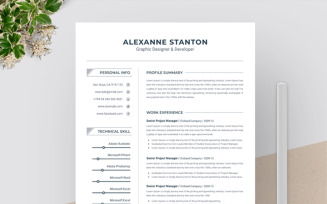 Alexanne Stanton Clean Resume Template