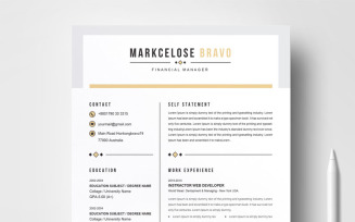 Clean & Creative Marcelose Bravo Resume Template