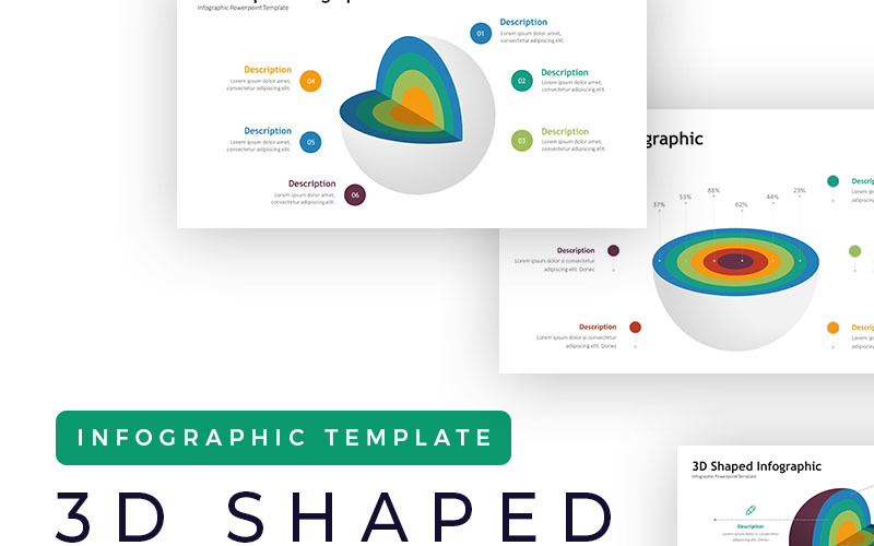 3D Infographic Presentation PowerPoint template PowerPoint Template