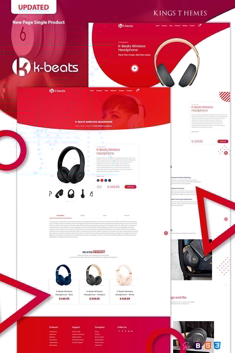 K-beats Landing Page Template