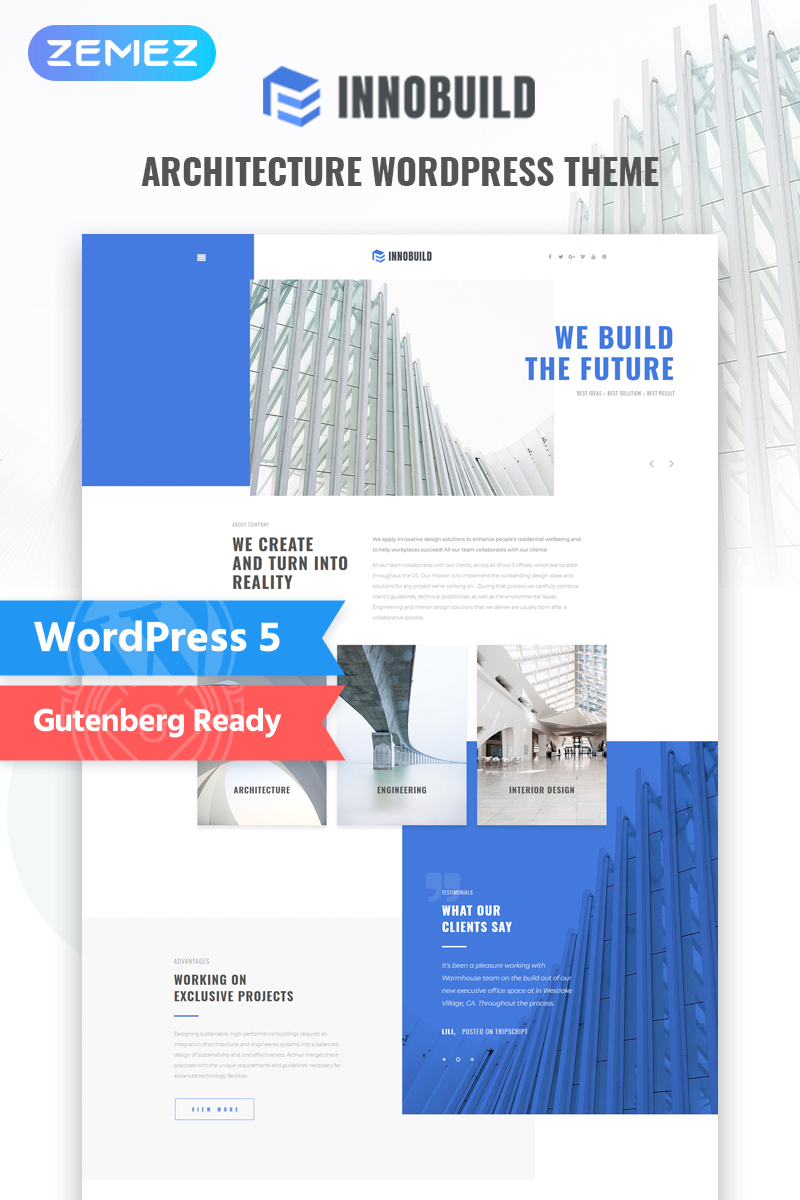 Innobuild - Solid And Reliable Architecture Design WordPress Theme
