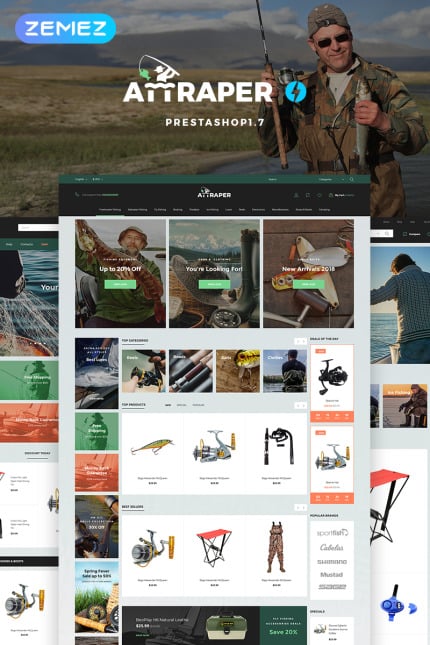 Template #73642 Fishing Store Webdesign Template - Logo template Preview