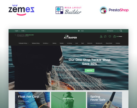 Attraper - Fishing Store PrestaShop Theme