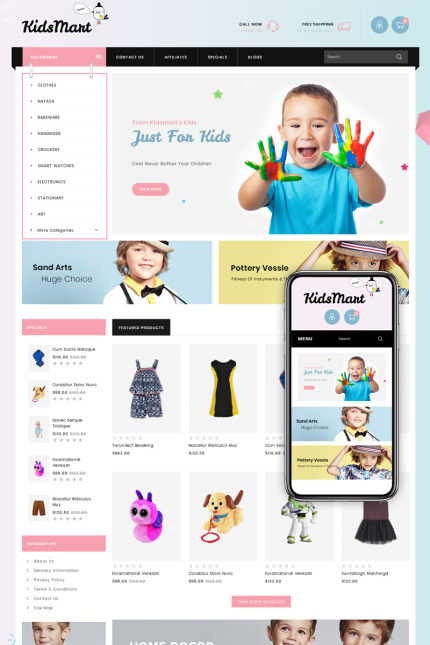 Template #73691 Toys Fashion Webdesign Template - Logo template Preview