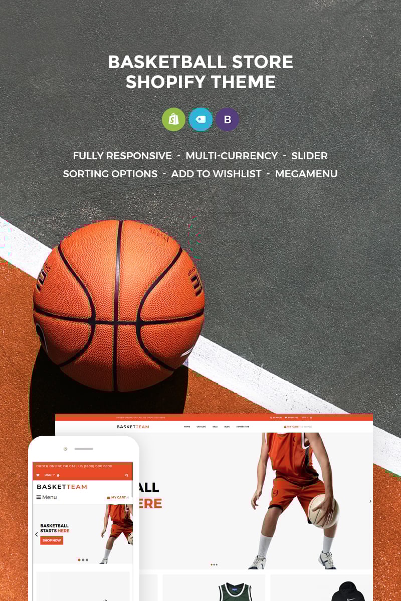 BasketTeam Shopify Theme - screenshot