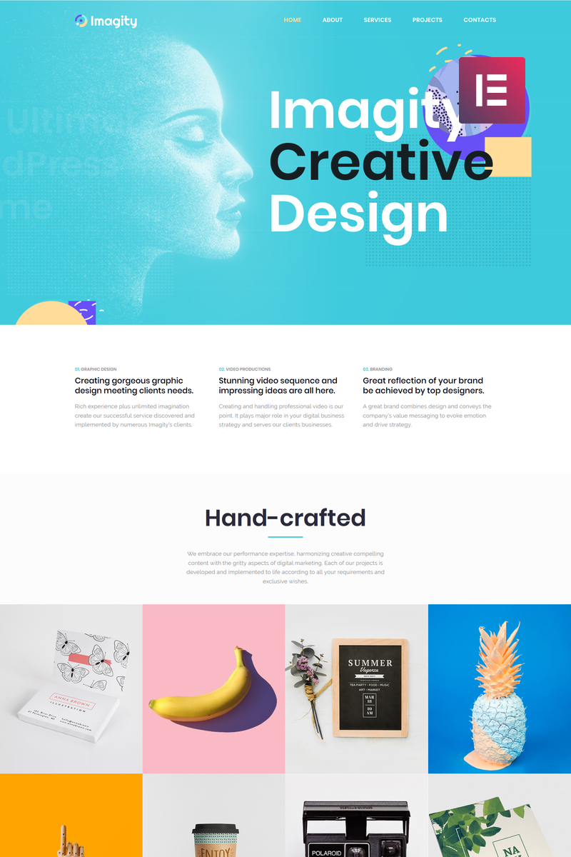 Imagity - Creative Minimal Elementor WordPress Theme - screenshot