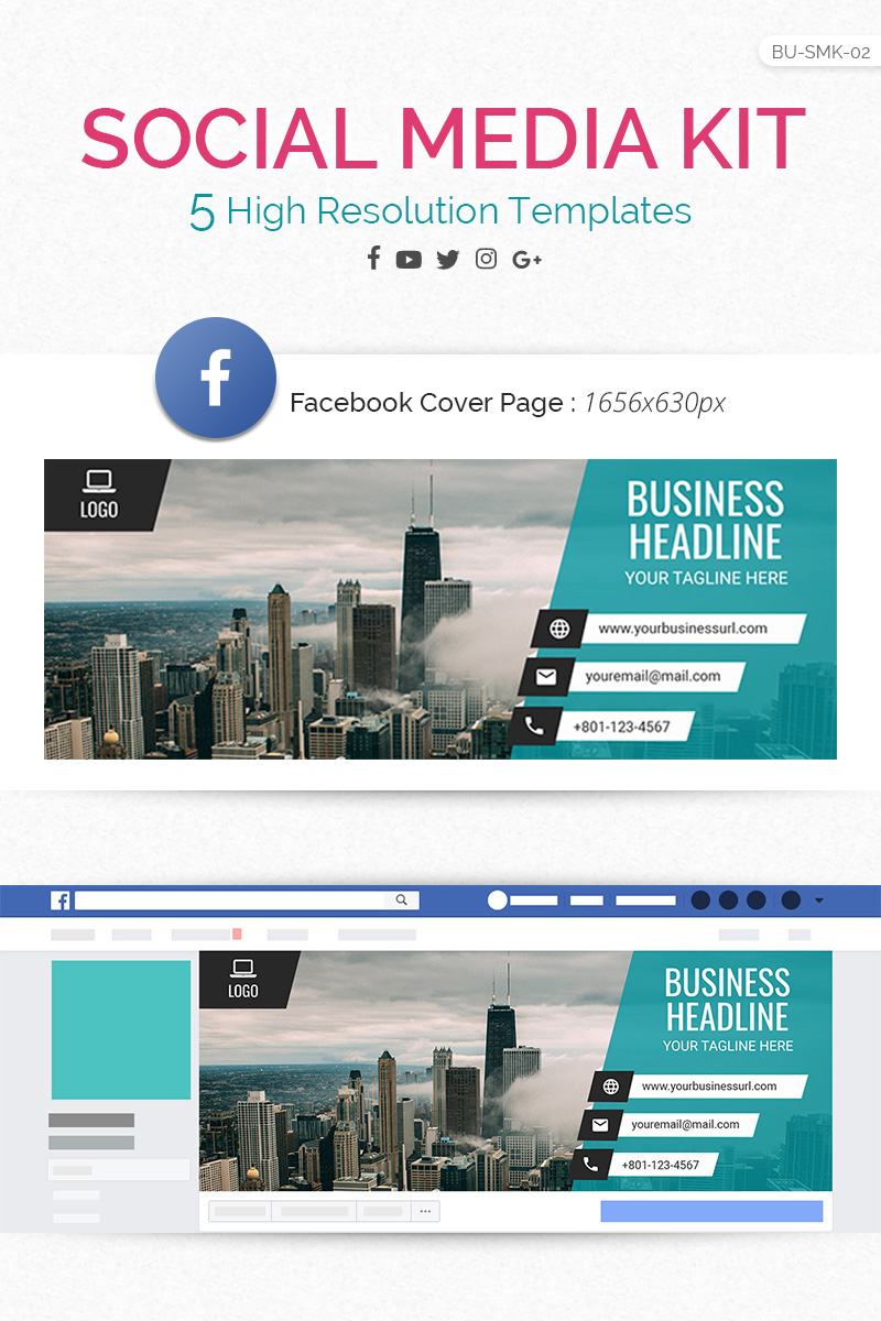 "Logix Social Media Kit - Facebook, Twitter, YouTube, Instagram & Google+" 响应式社交媒体 #73618 - 截图